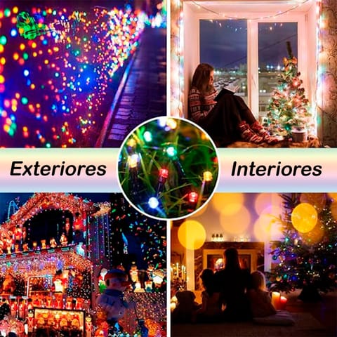 Luces Navideñas con Panel Solar (Multicolor)  (American Product)