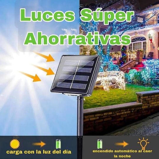 Luces Navideñas con Panel Solar (Multicolor)  (American Product)