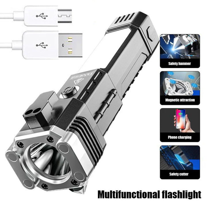 Linterna Tactica Multifuncional - 4 en 1
