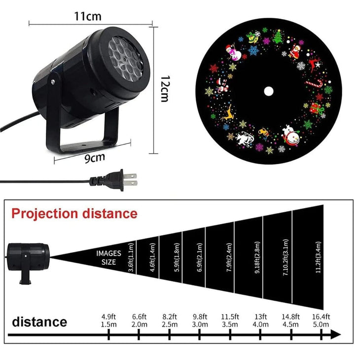 Proyector giratorio navideño NAVIDEÑO multifuncional 🎅